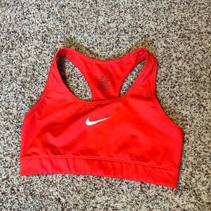 Nike red sports bra (size small)